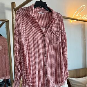 O'Neill Rust and White Patterned Shirt